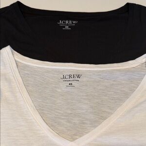 J.Crew Black and White V-Neck Women’s Tees